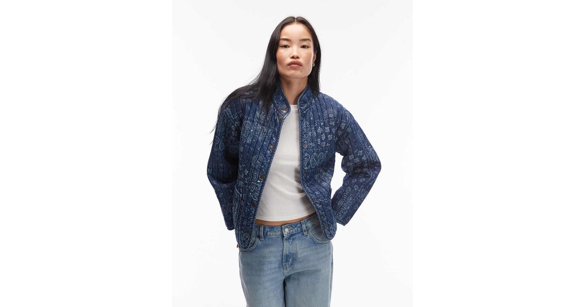 Levi's Lottie Quilted Liner Jacket in Blue | Lyst UK