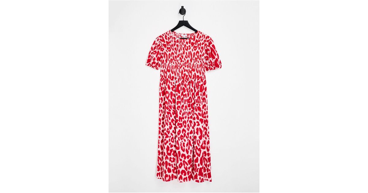 Simply Be Waffle Midi Dress in Red Lyst Australia