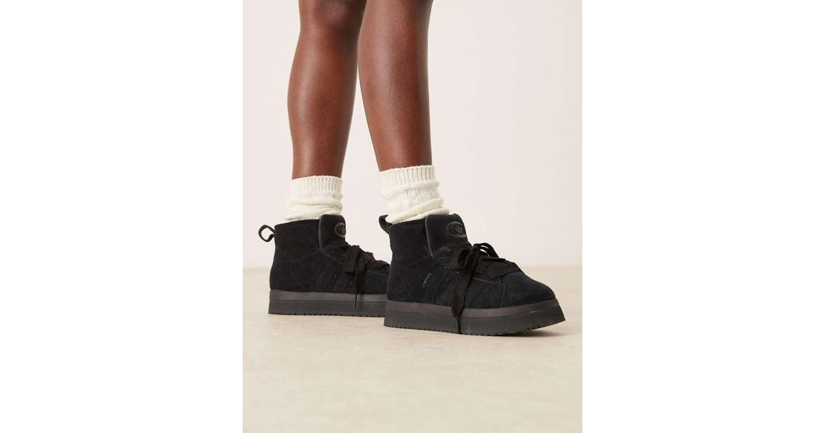 adidas Originals Campus 00S Winter Mid Shoes in Black | Lyst UK