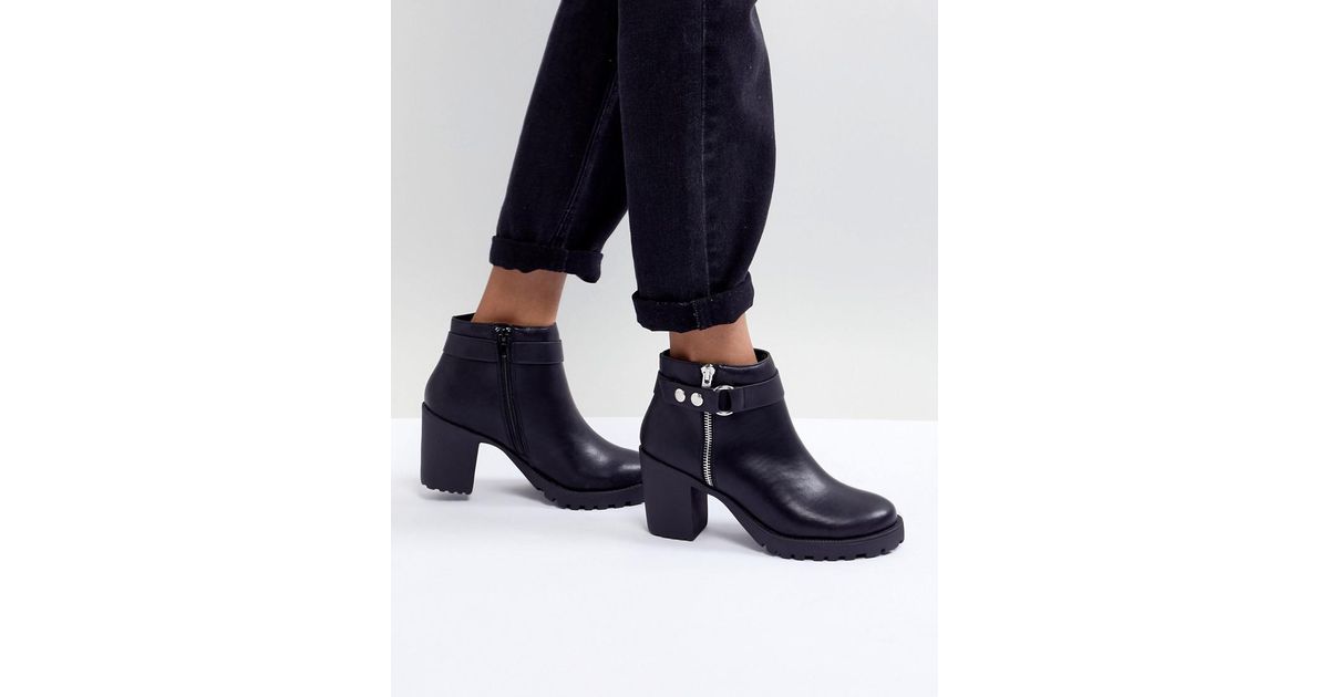 london rebel metal insert heel low heel chelsea boot