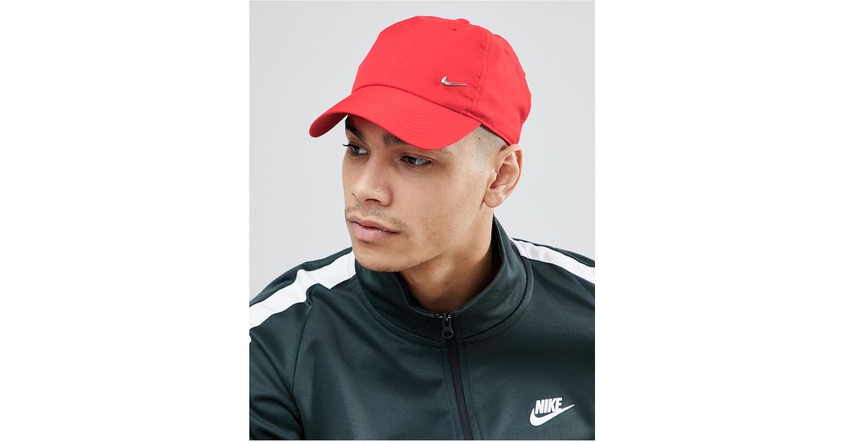 Nike Metal Swoosh Cap In Red 943092-657 for Men | Lyst