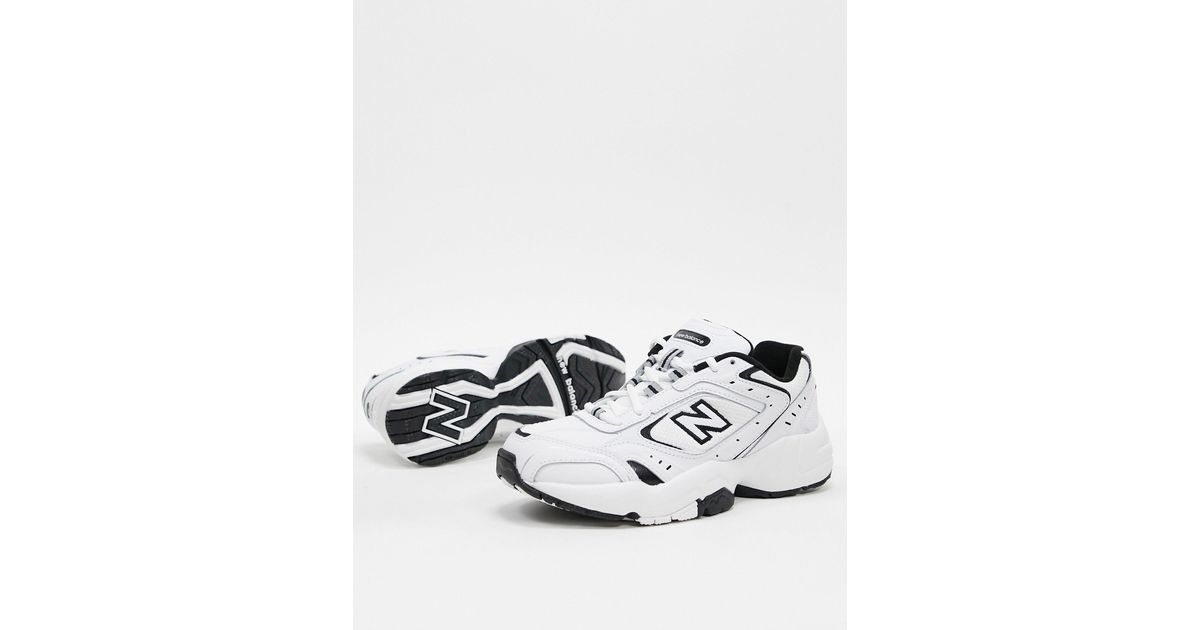 New balance 452 black & white trainers sales