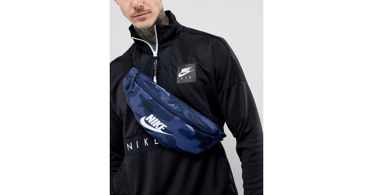 blue nike bum bag