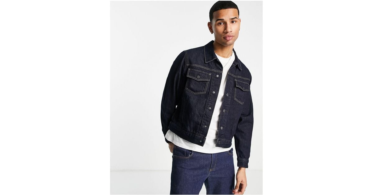 Veste en jean Lacoste pour homme en coloris Bleu | Lyst