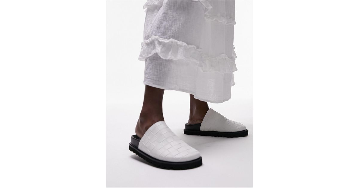 Topshop on sale woven mules