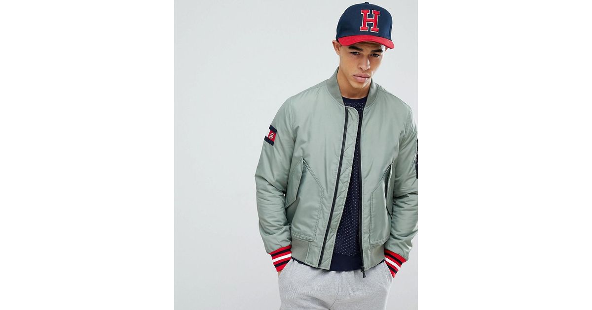 Tommy Hilfiger Chainsmokers Bomber Jacket in Green for Men - Lyst