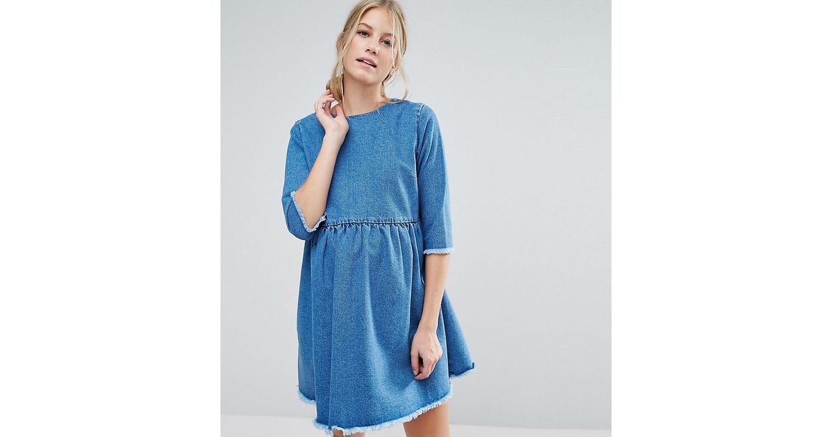 asos denim smock dress