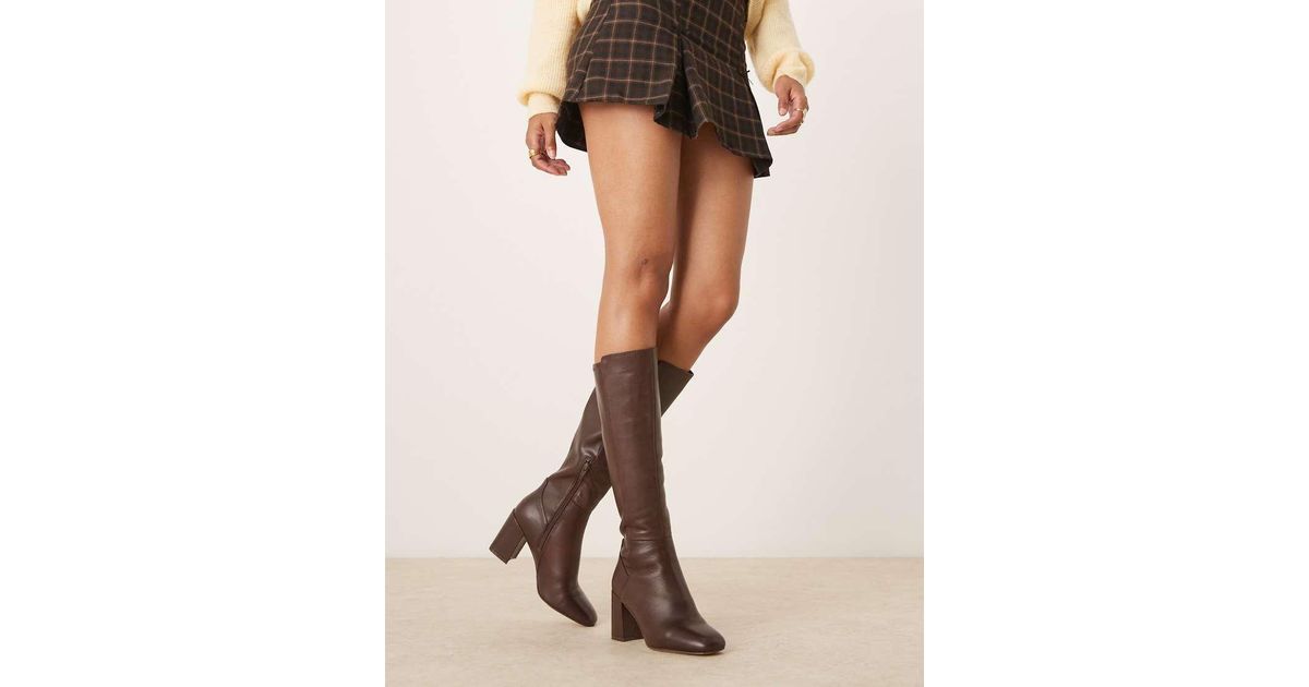 ALDO Satori Stretch Knee Boots in Natural Lyst UK