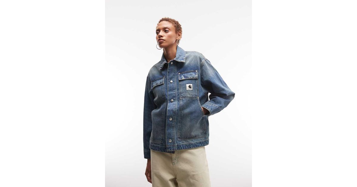 Carhartt Og Arctic Denim Jacket in Blue | Lyst UK