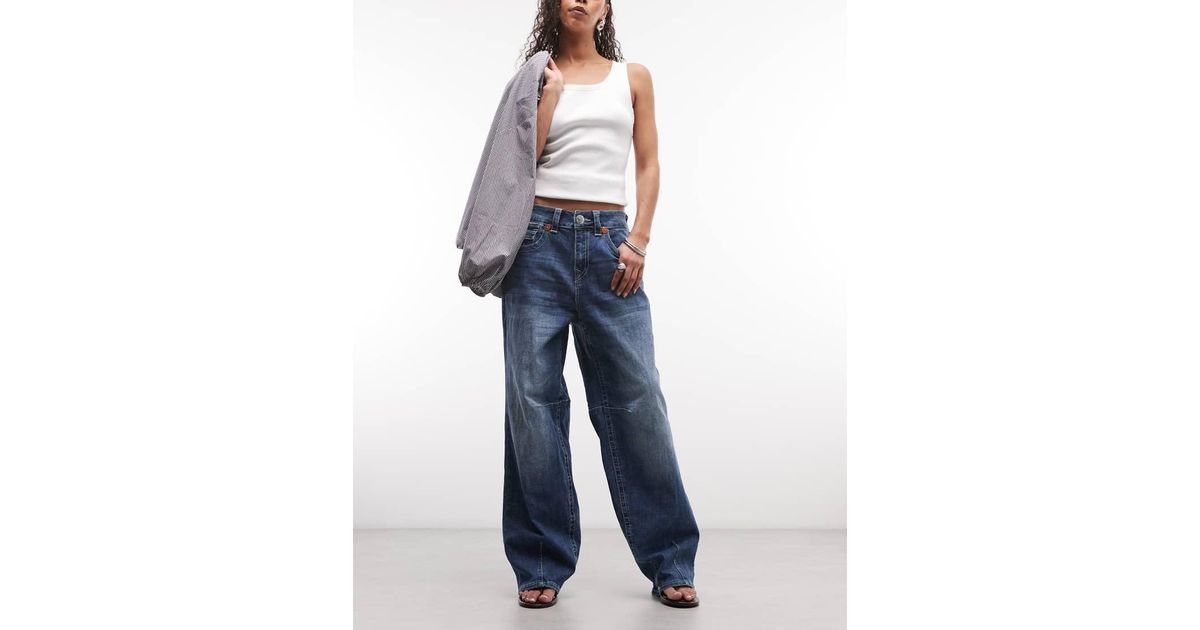 TRUE RELIGION Bailey Barrel Jeans in Blue | Lyst UK