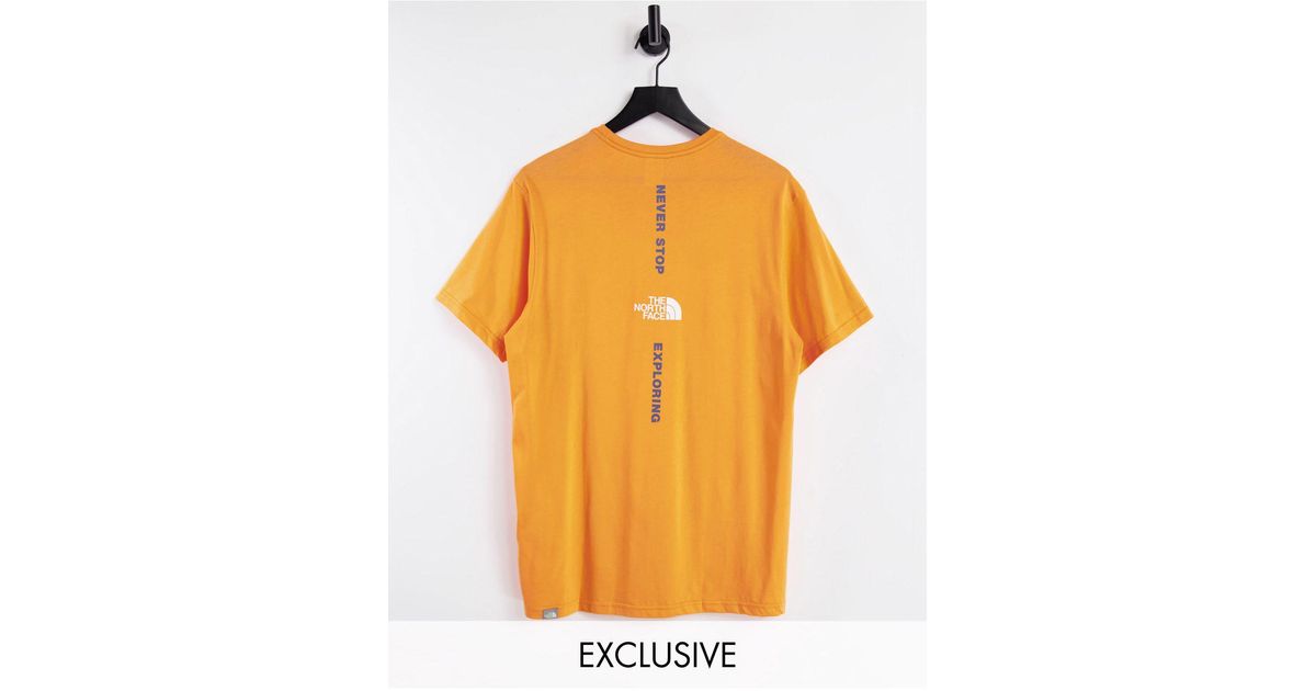 north face vertical t shirt