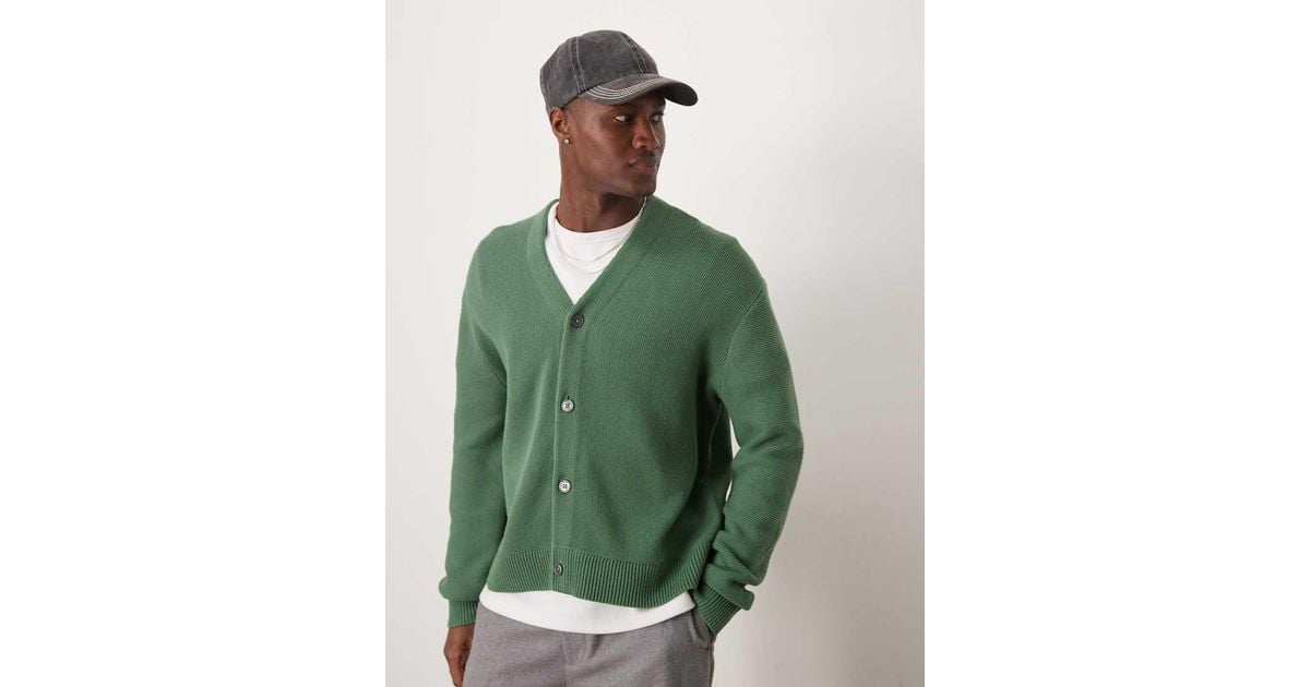 Abercrombie Fitch Cropped Preppy Cardigan in Green for Men Lyst UK