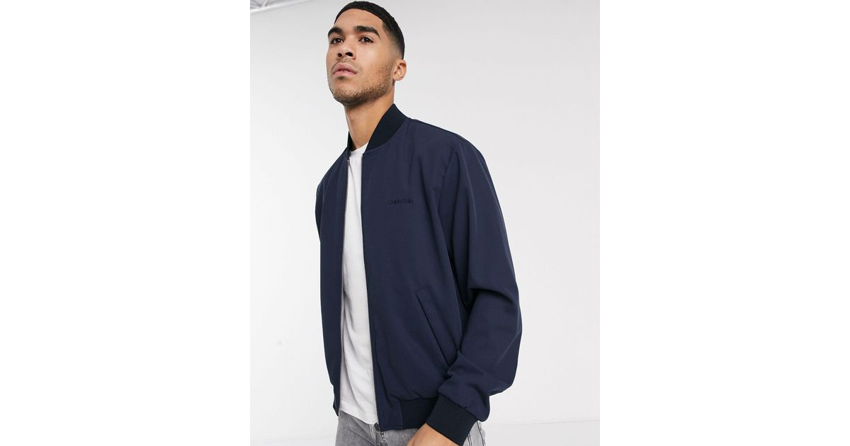 Calvin Klein Synthetic Twill Bomber 