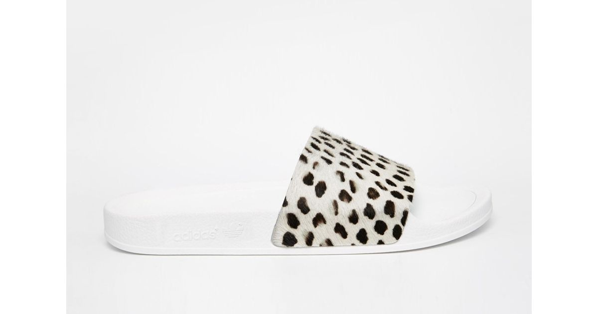 cheetah adidas slides