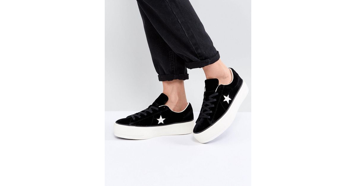 One Star - Chaussures compensées Converse en coloris Noir - Lyst