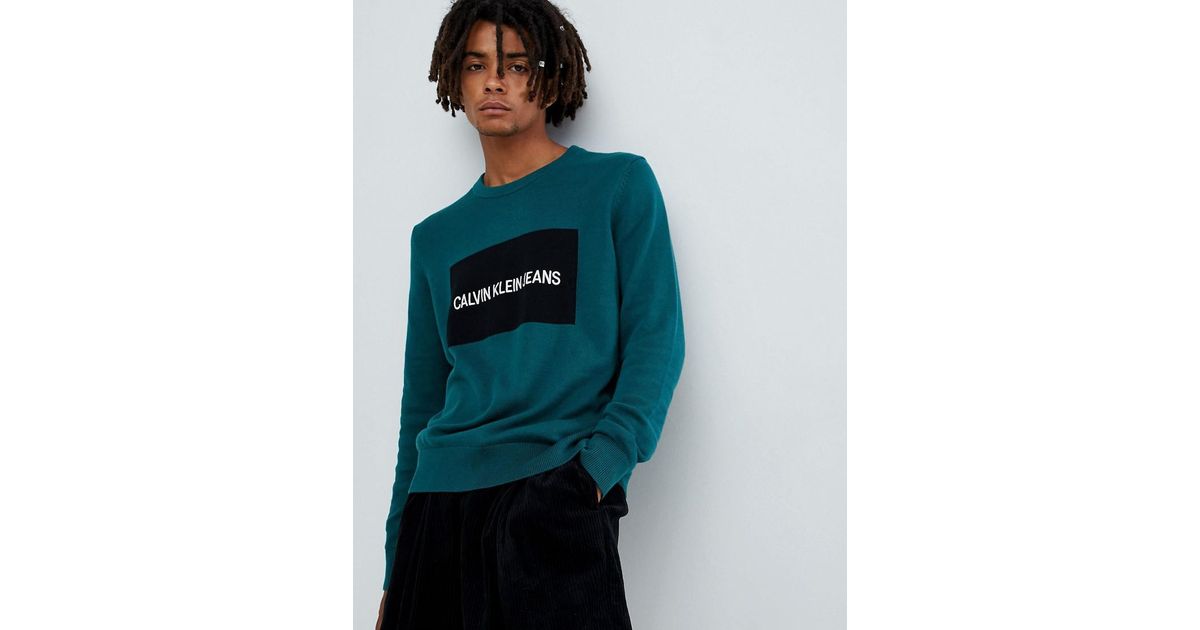 green calvin klein jumper