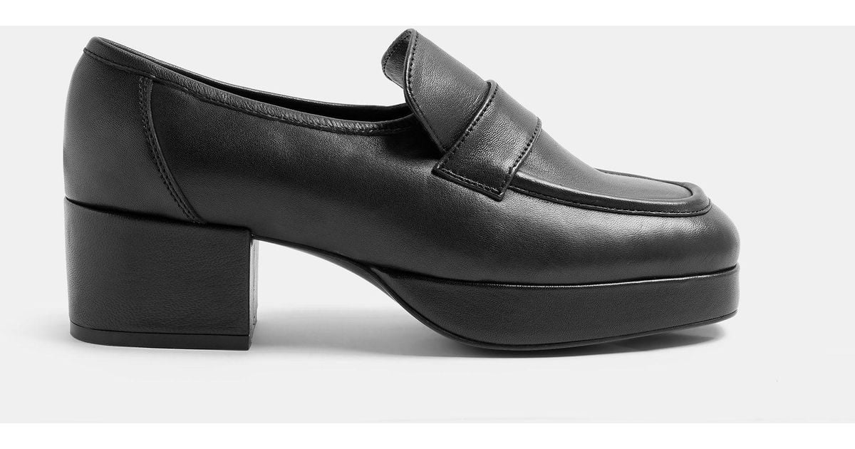 TOPSHOP Felix Leather Heeled Platform 