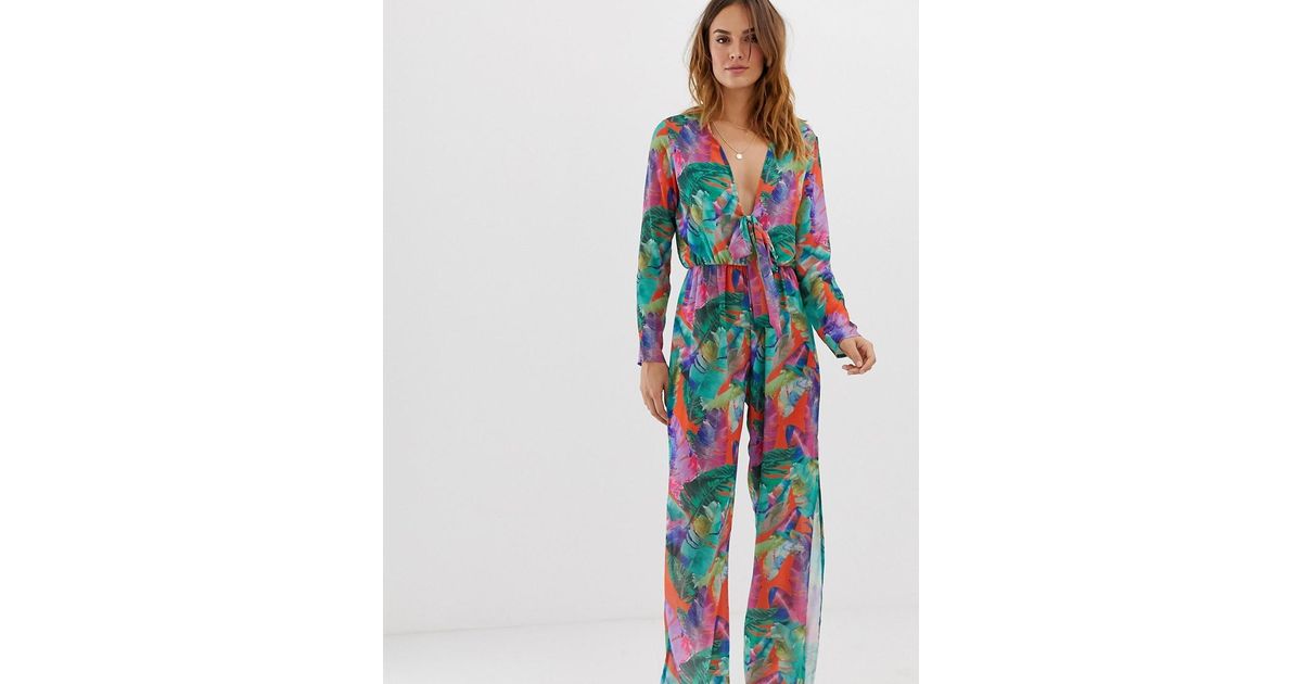 jumpsuit jungle print