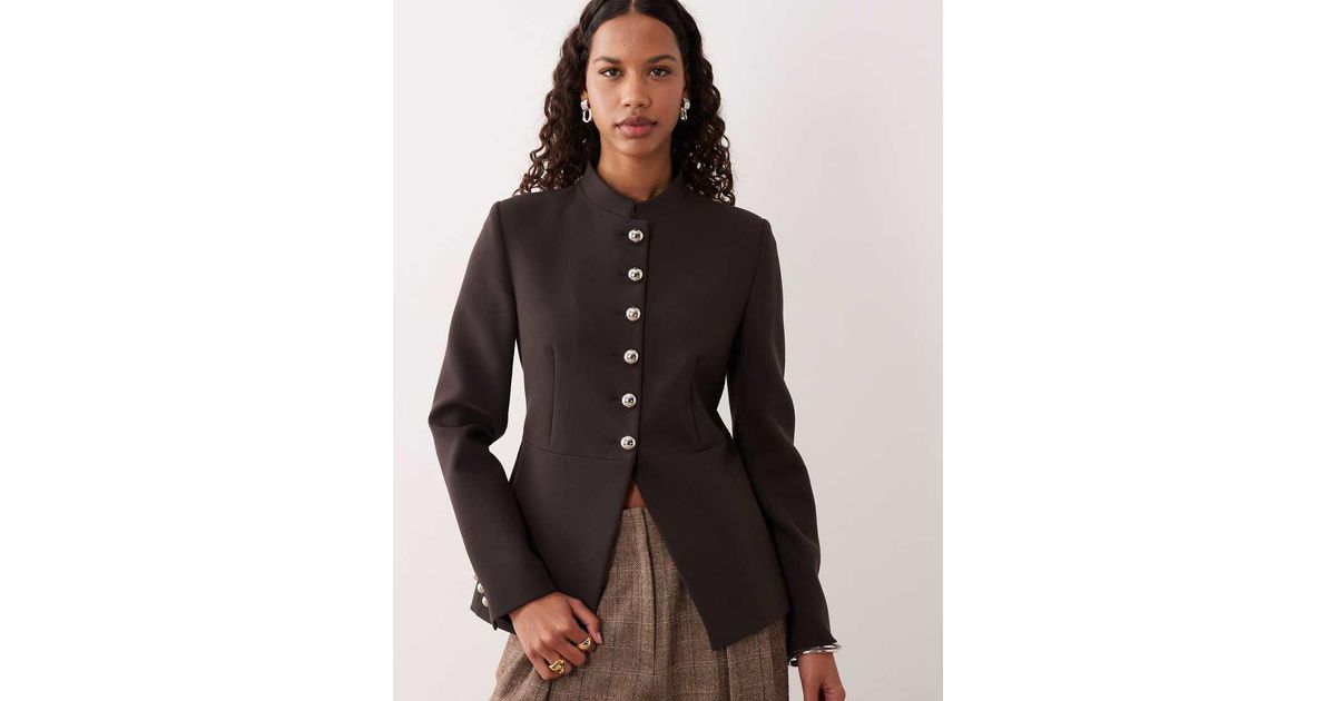 Mango Utility High Neck Jacket in Black | Lyst UK