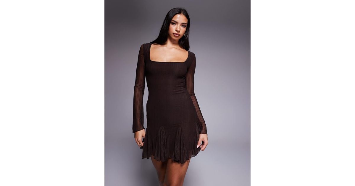 black off the shoulder feather dress Karen Millen main image 1