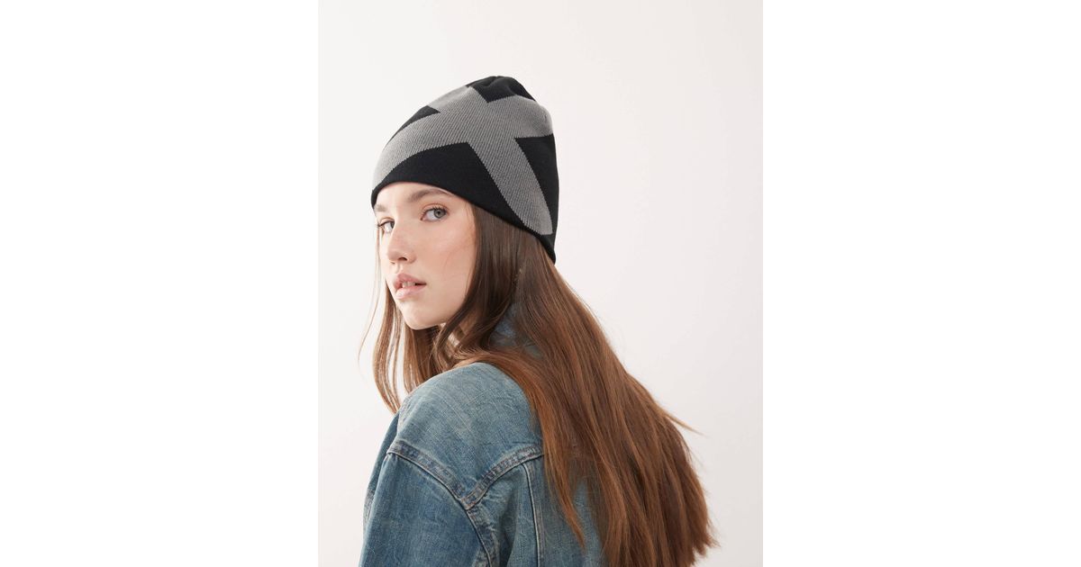 Collusion Extreme X Logo Skater Beanie in Blue | Lyst