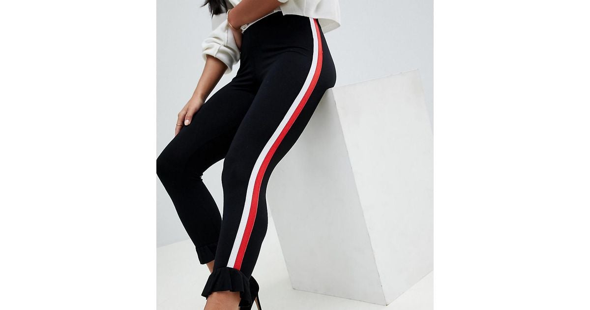 petite side stripe leggings
