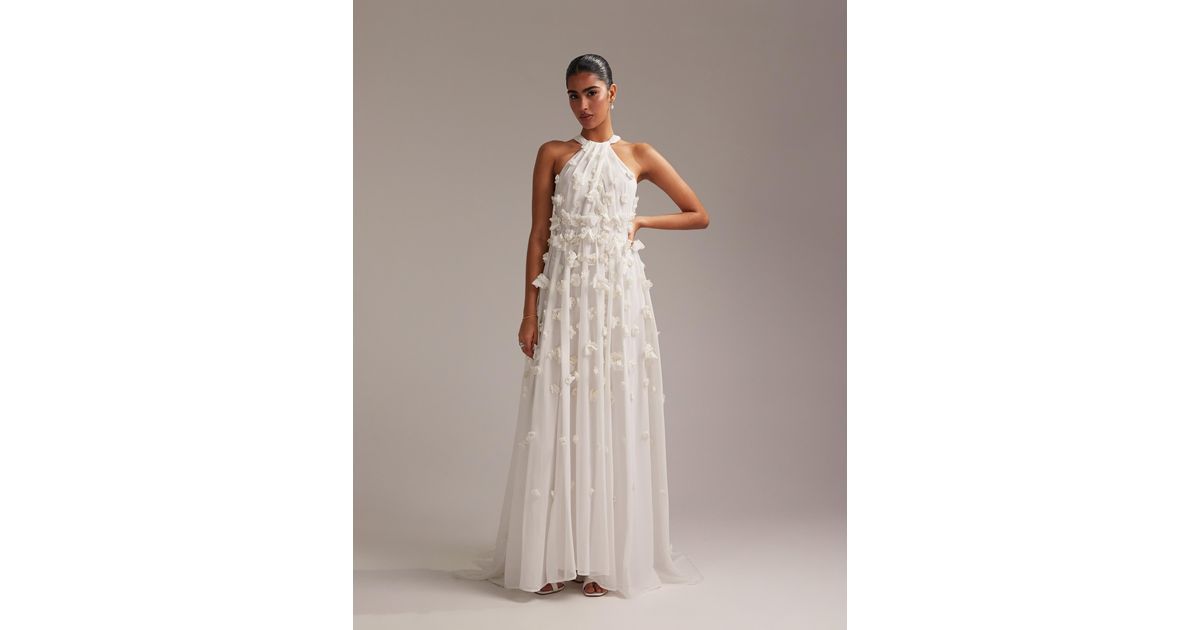 bridesmaid dress wrap top ASOS Angelina | Lace Wedding Dress with V Neckline and Slit | Sheath Bridal Gown with Flowy Skirt | Under