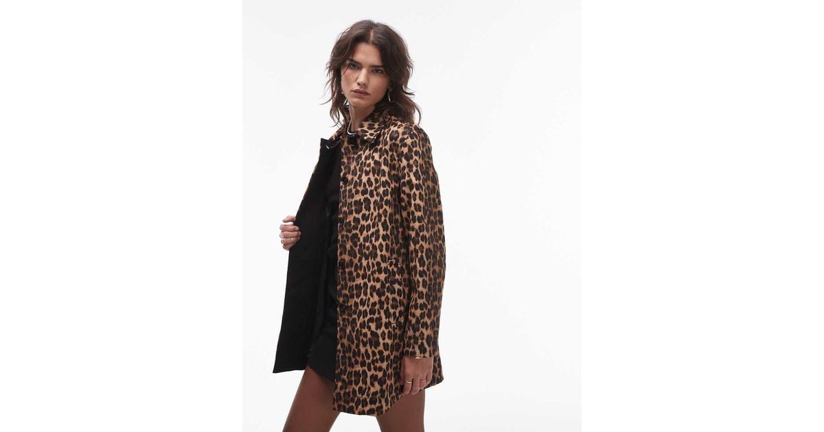 Oversize Leopard All Over Print Coat