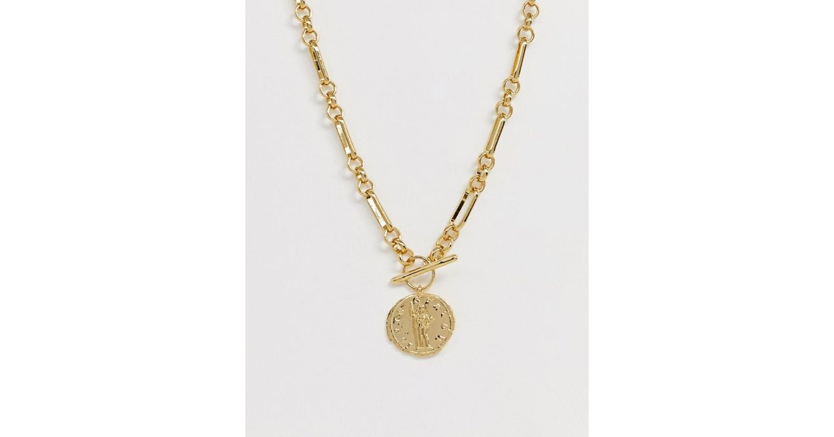 Other Stories Coin Pendant Necklace In Gold Metallic Lyst - Gold Coin Pendants Necklaces Other Stories Coin Pendant Necklace In Gold Metallic Lyst - Gold Coin Pendants Necklaces