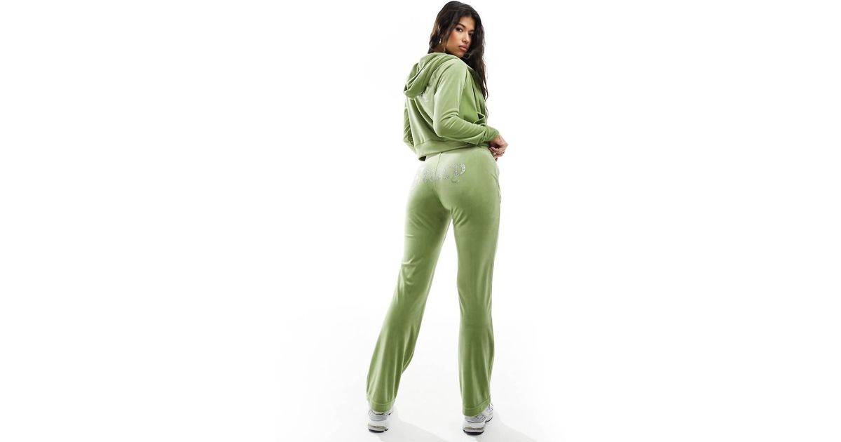 Tracksuit Bottom Velour Diamante Tracksuits Juicy Couture Diamante