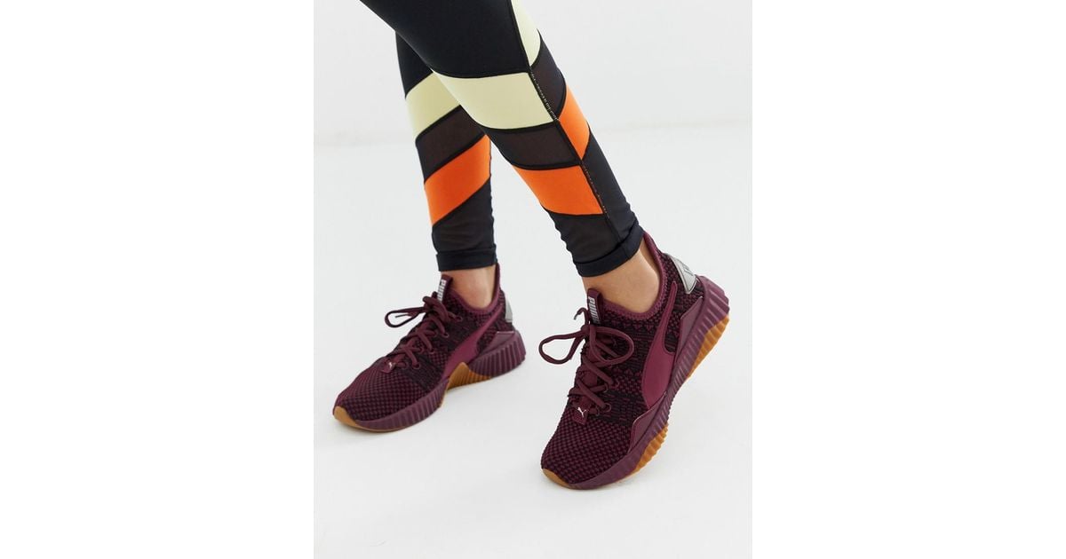 puma defy burgundy