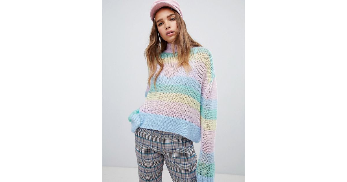 Lazy Oaf Pastel Rainbow Cardigan 2025 | www