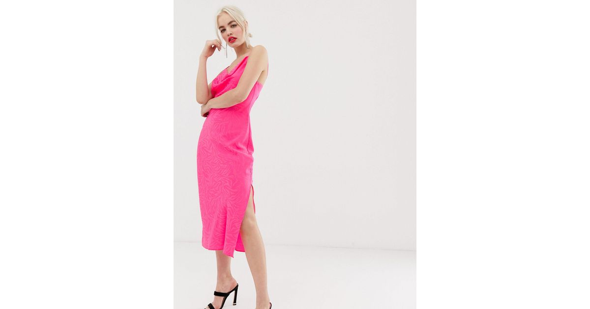 new look pink midi dress