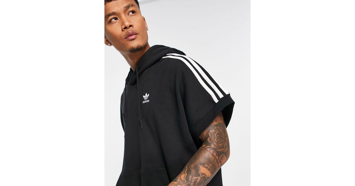 Adidas short sleeve hoodie mens sales