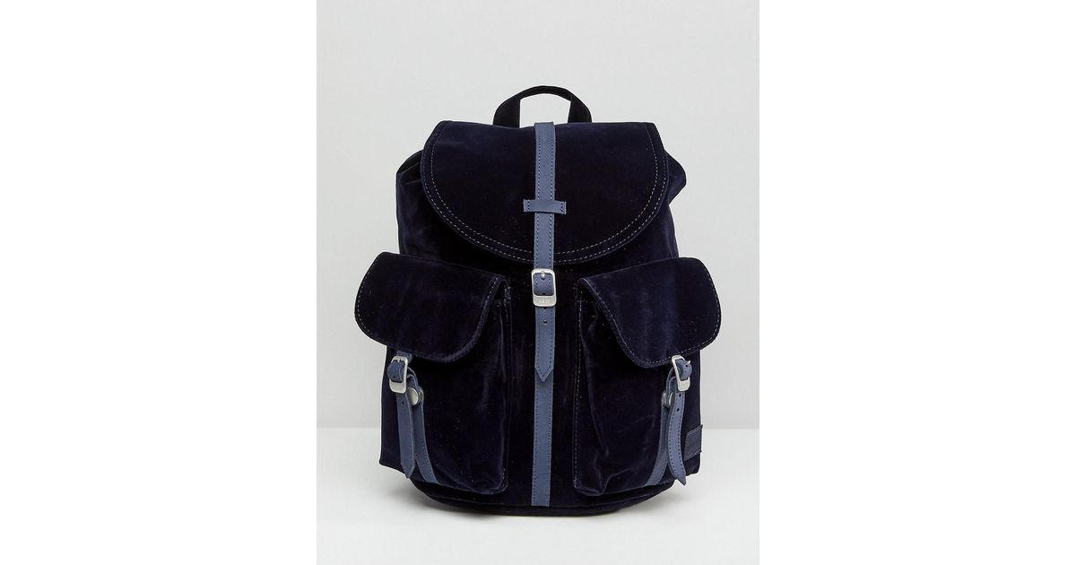 Herschel Supply Co. Herschel Dawson Navy Velvet Backpack in Blue Lyst