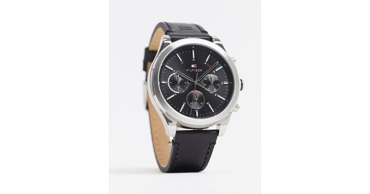 tommy hilfiger leather watch