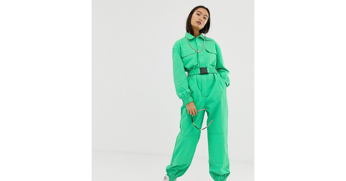 Collusion Denim Twill Boiler Suit in 