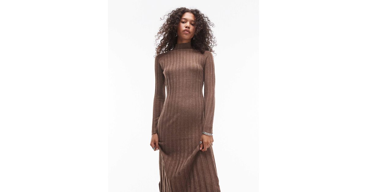 Mango Ribbed Long Dress Jumper Dress Mango Burgundy Dress Knitted Dress  Ribbed Jersey