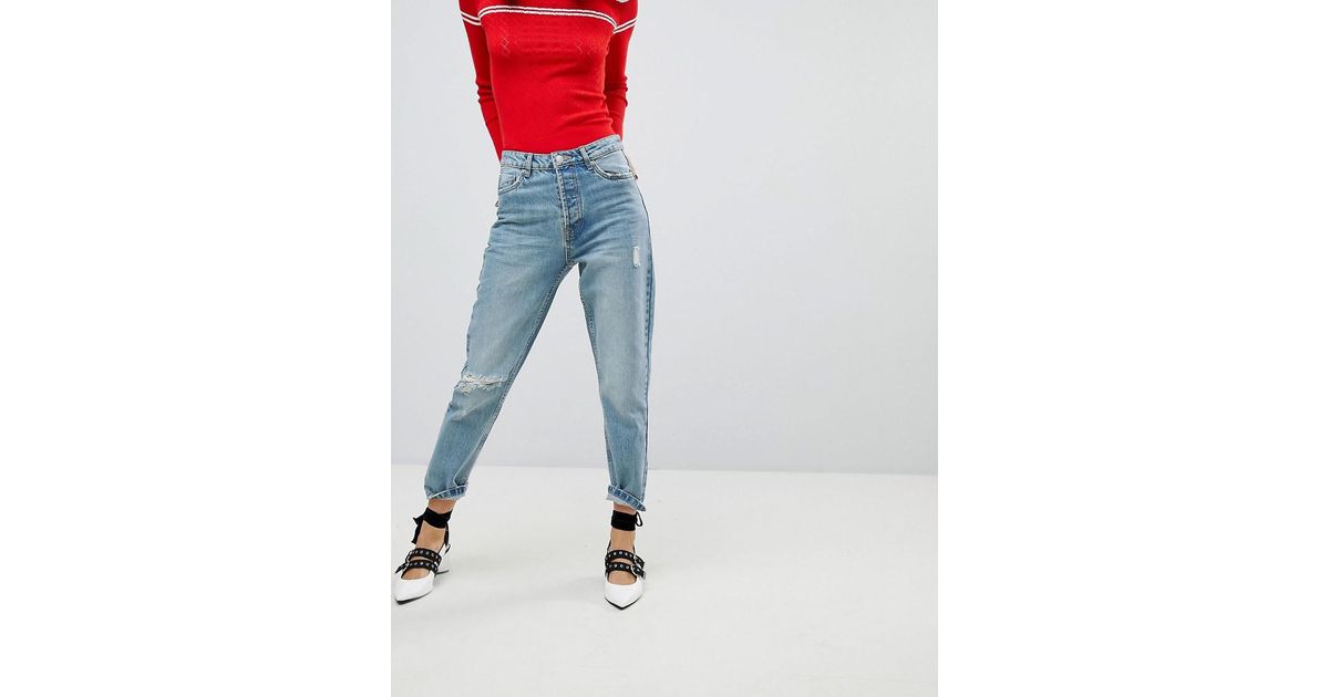 stradivarius mom fit jean