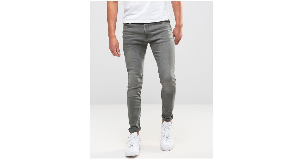 jack and jones liam skinny jeans grey