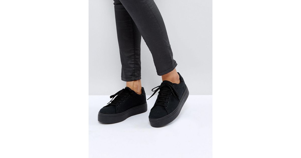 asos design day light chunky flatform lace up trainers