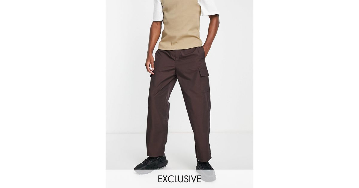 Collusion Synthetic Nylon Cargo Pants 