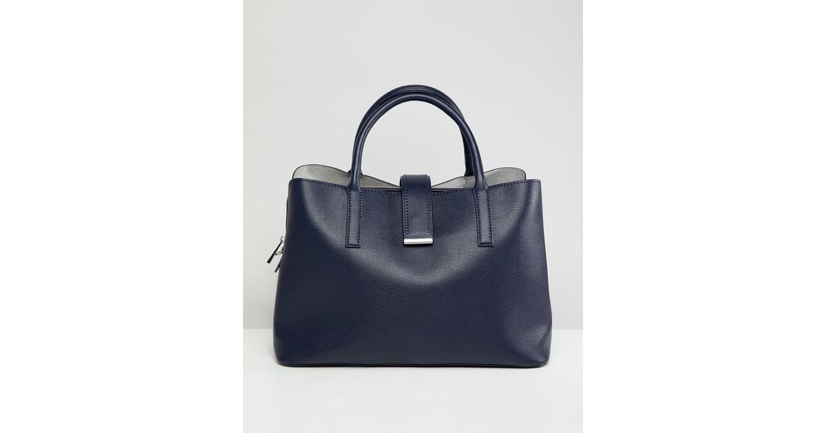 asos navy bag