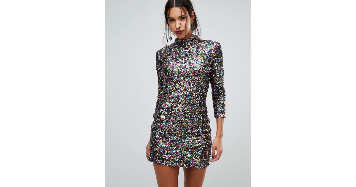 warehouse red sequin dress