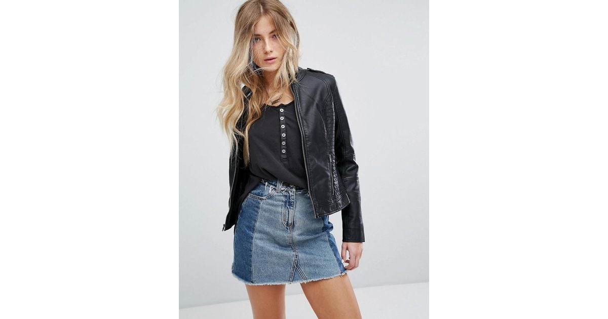 hollister faux leather jacket