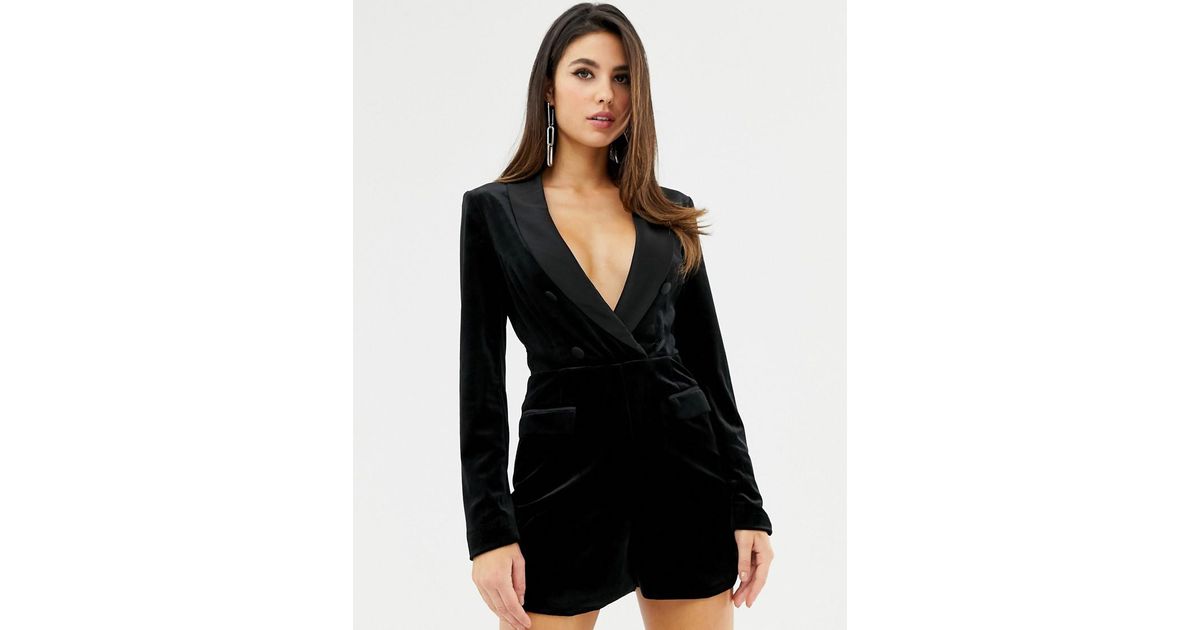 lavish alice tuxedo playsuit