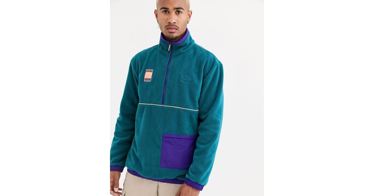 adidas Originals Adiplore Polar Fleece Jacket in Purple for Men | Lyst