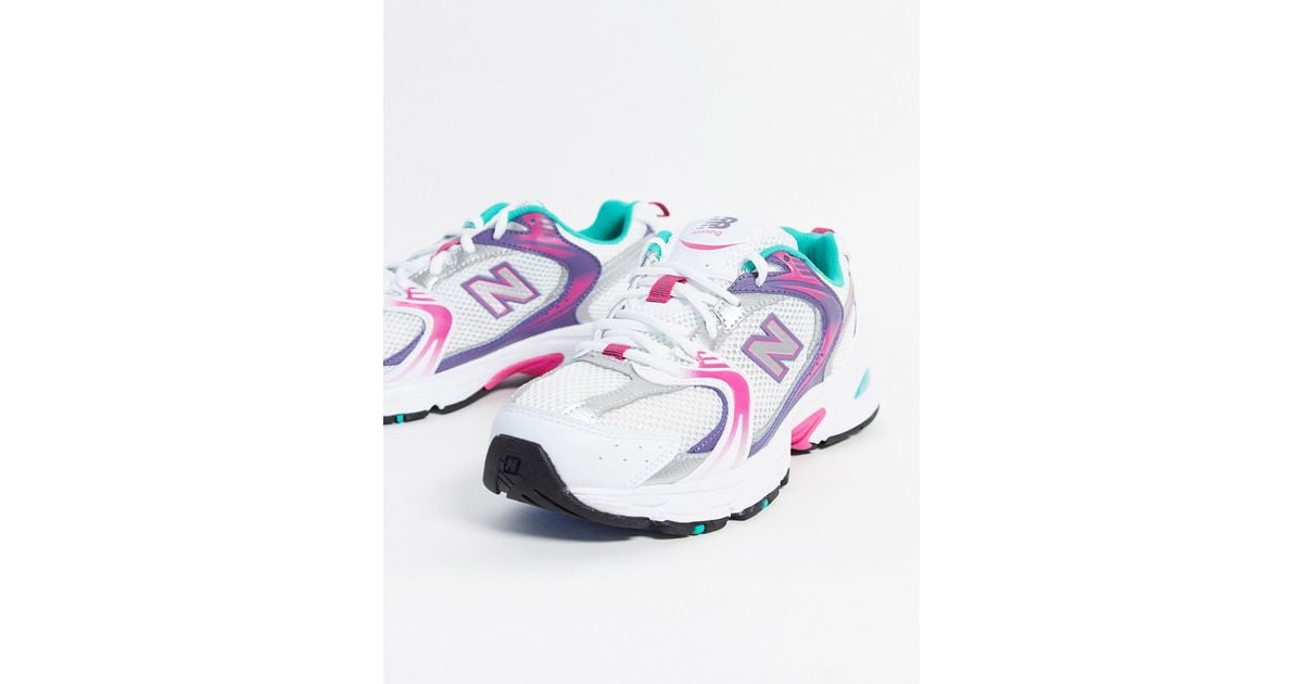 Zapatillas en blanco y violeta 530 New Balance de color Rosa Lyst