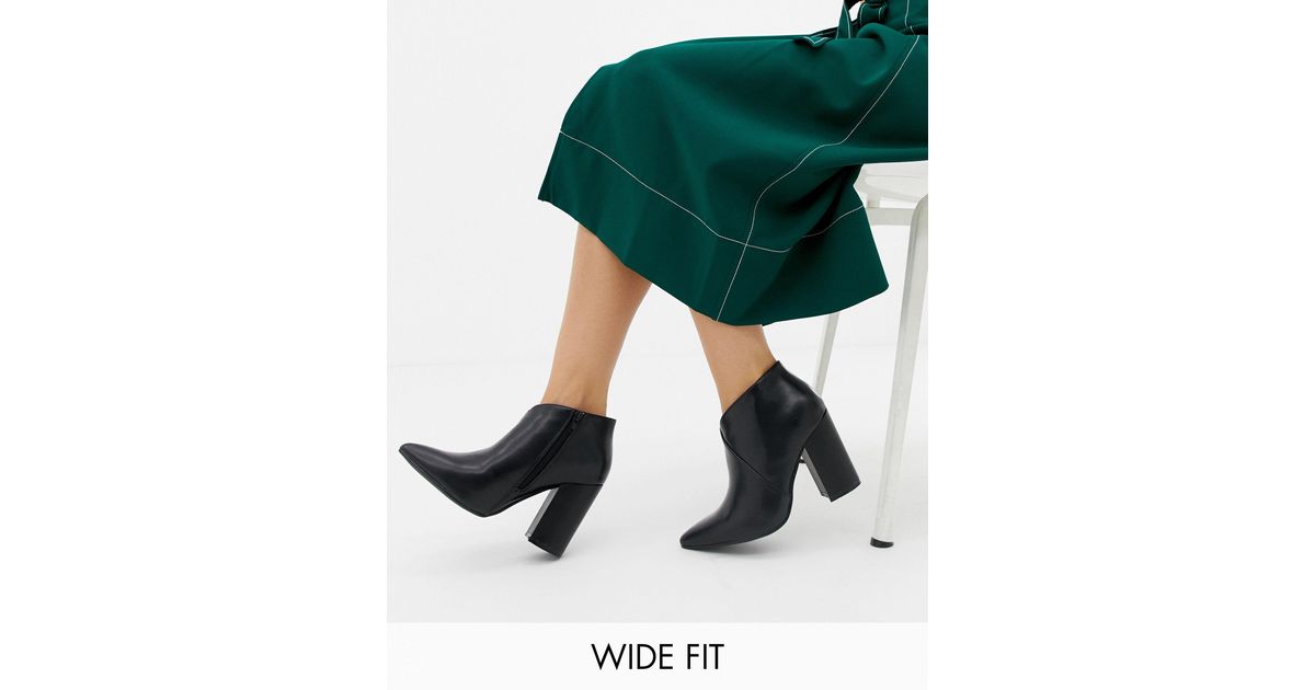 wide fit heeled boots