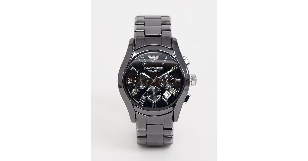 emporio armani ar1400 chronograph black ceramic watch